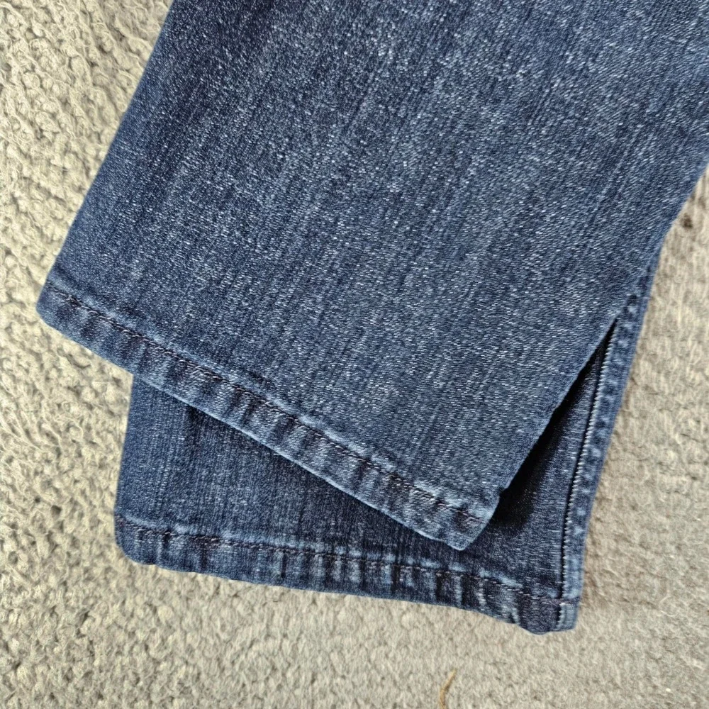 Wrangler Jeans‎ Womens 12 Blue Mid Rise Straight Leg Dark Wash Stretch Denim